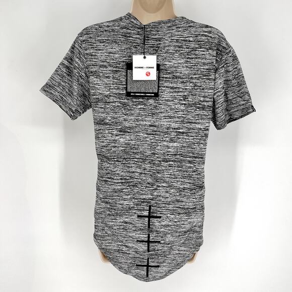 Homme + Femme NEW Womens Triple Layer CrossT-Shirt Sz S Heather Gray - Picture 5 of 11